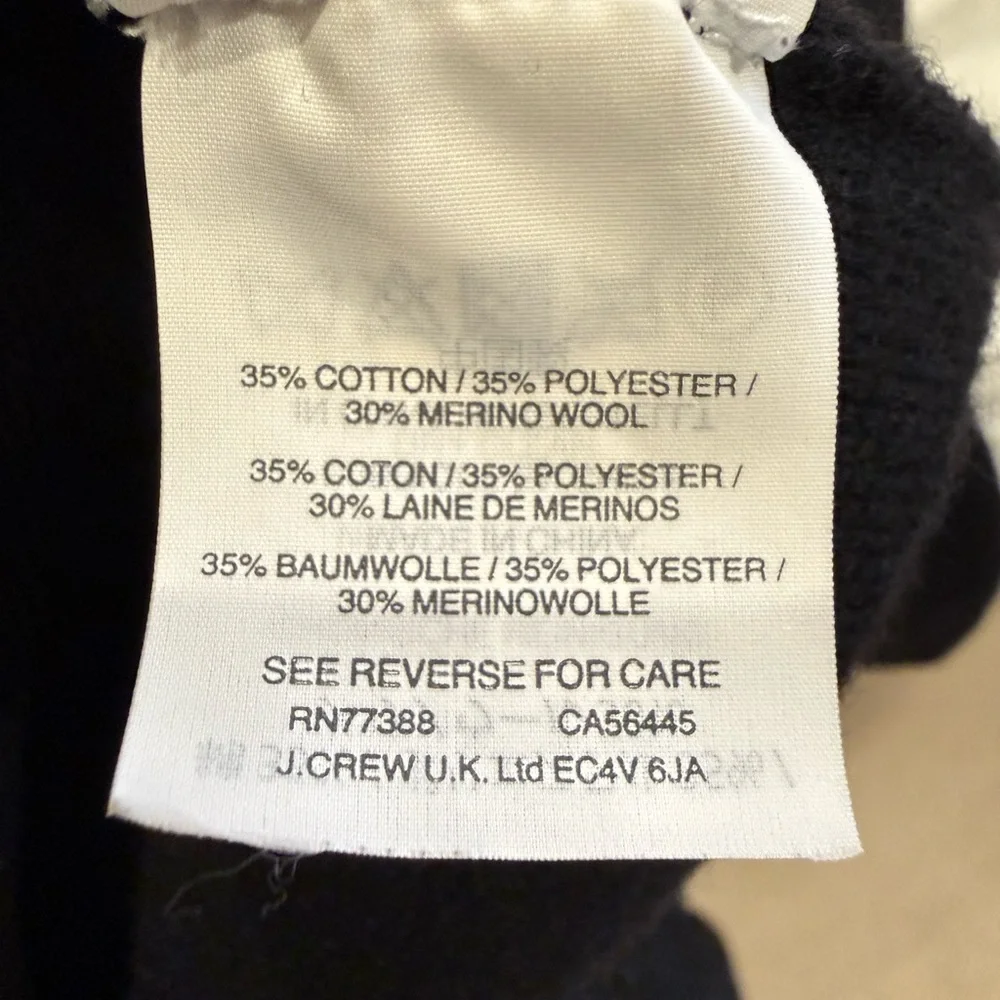 J. CREW Sophie‎ Open Front Sweater Blazer in Black Knit Jacket size Small